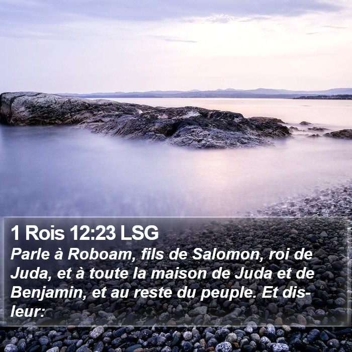 1 Rois 12:23 LSG Bible Study