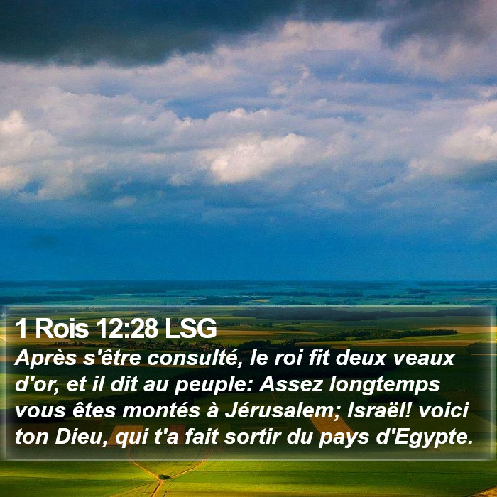 1 Rois 12:28 LSG Bible Study