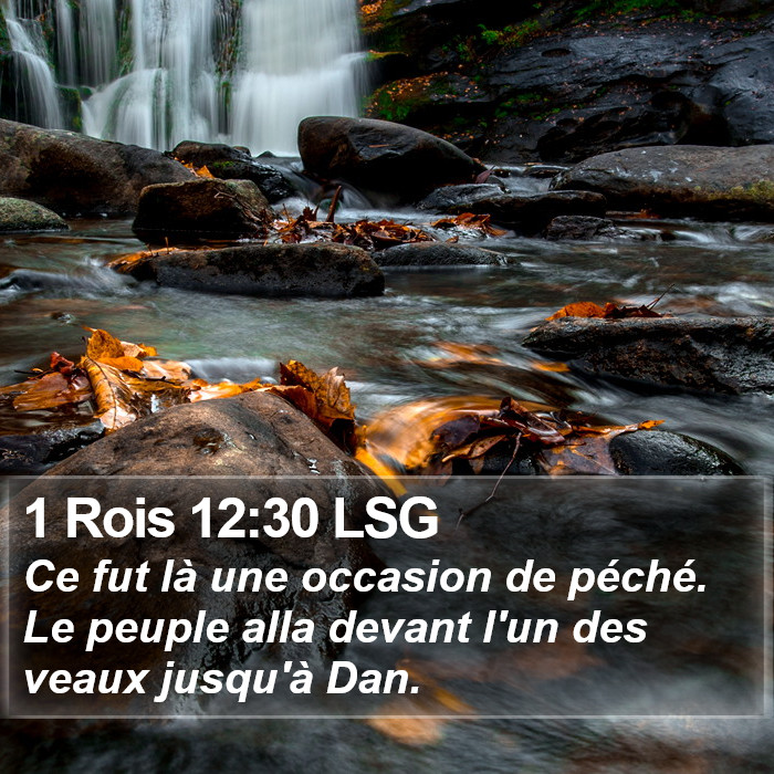1 Rois 12:30 LSG Bible Study