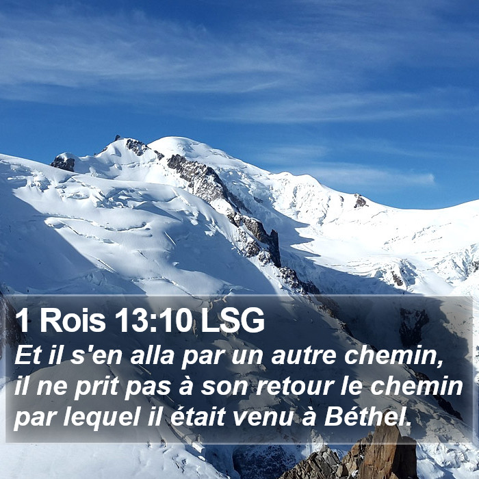 1 Rois 13:10 LSG Bible Study