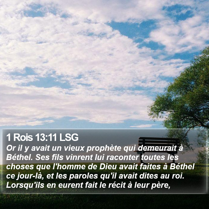 1 Rois 13:11 LSG Bible Study