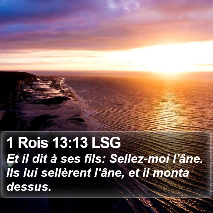 1 Rois 13:13 LSG Bible Study