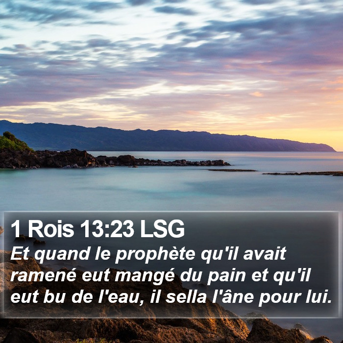 1 Rois 13:23 LSG Bible Study