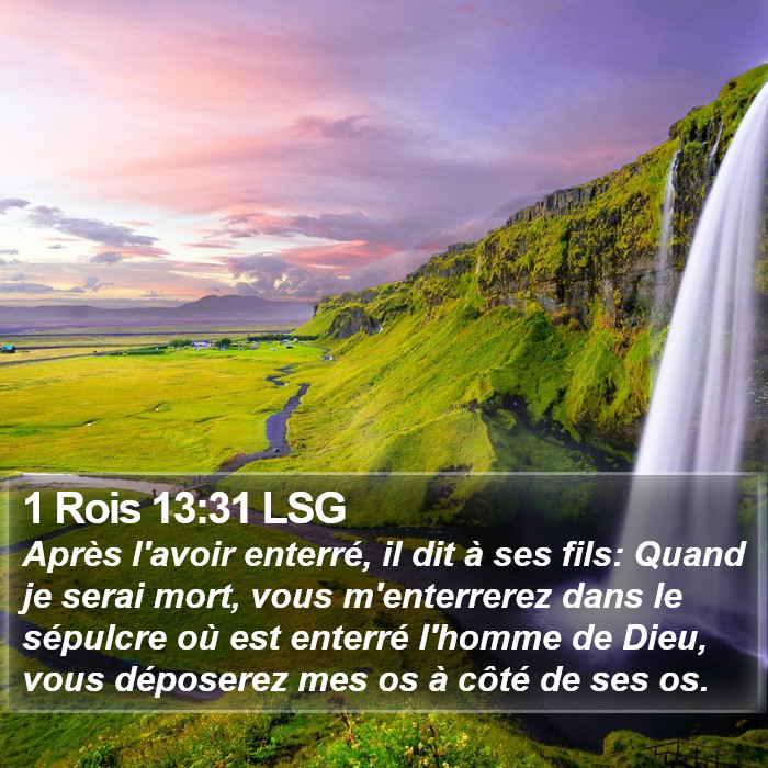 1 Rois 13:31 LSG Bible Study