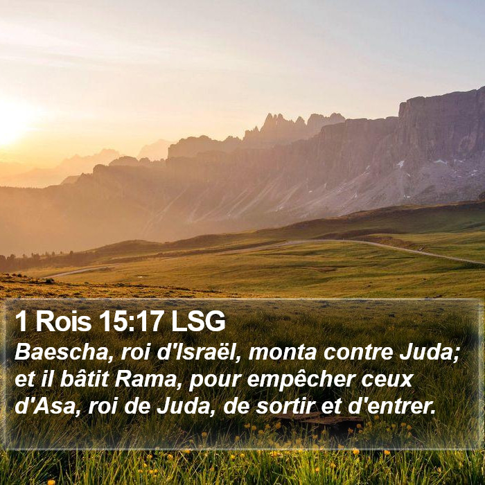 1 Rois 15:17 LSG Bible Study