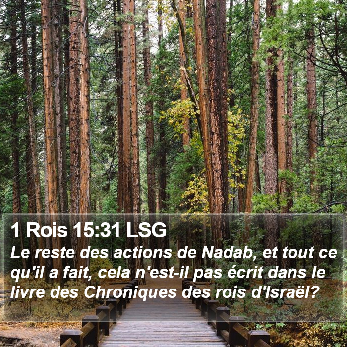 1 Rois 15:31 LSG Bible Study