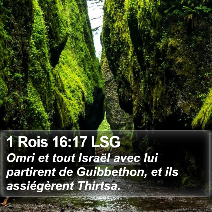 1 Rois 16:17 LSG Bible Study