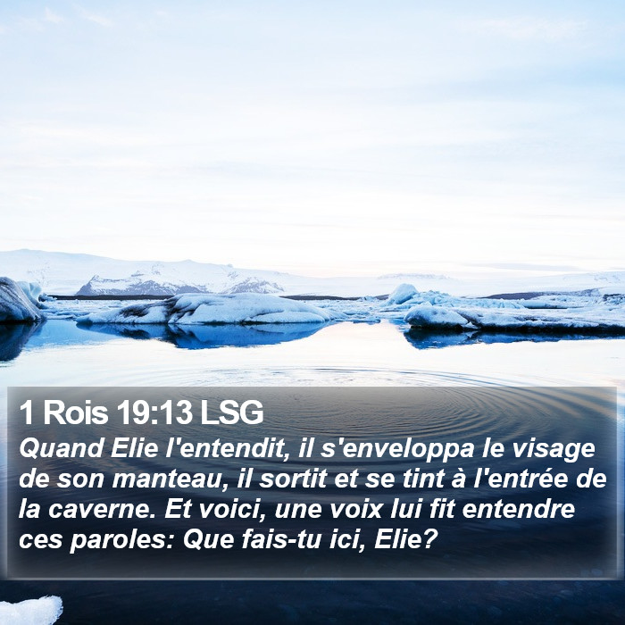 1 Rois 19:13 LSG Bible Study