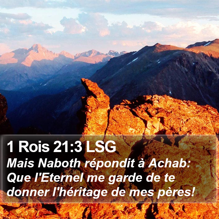 1 Rois 21:3 LSG Bible Study