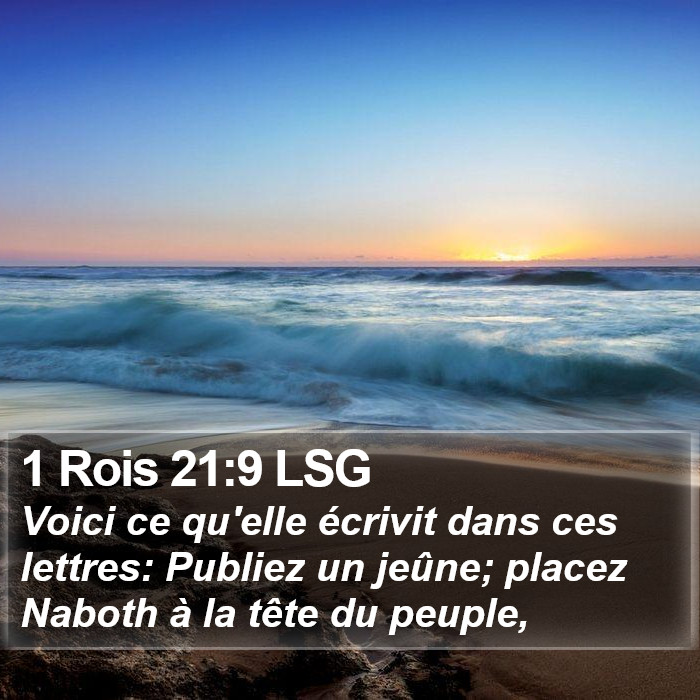 1 Rois 21:9 LSG Bible Study