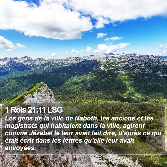 1 Rois 21:11 LSG Bible Study