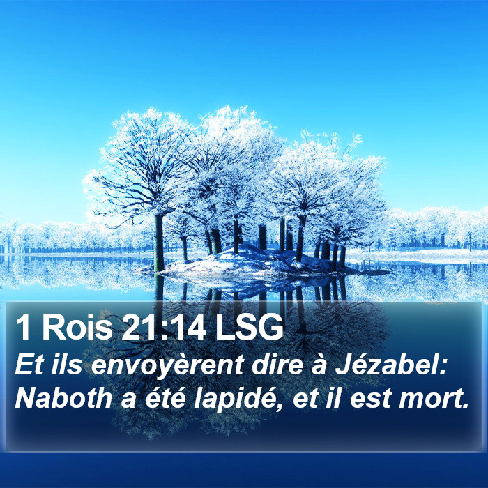 1 Rois 21:14 LSG Bible Study