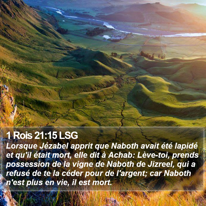 1 Rois 21:15 LSG Bible Study