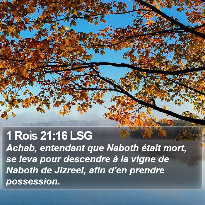 1 Rois 21:16 LSG Bible Study