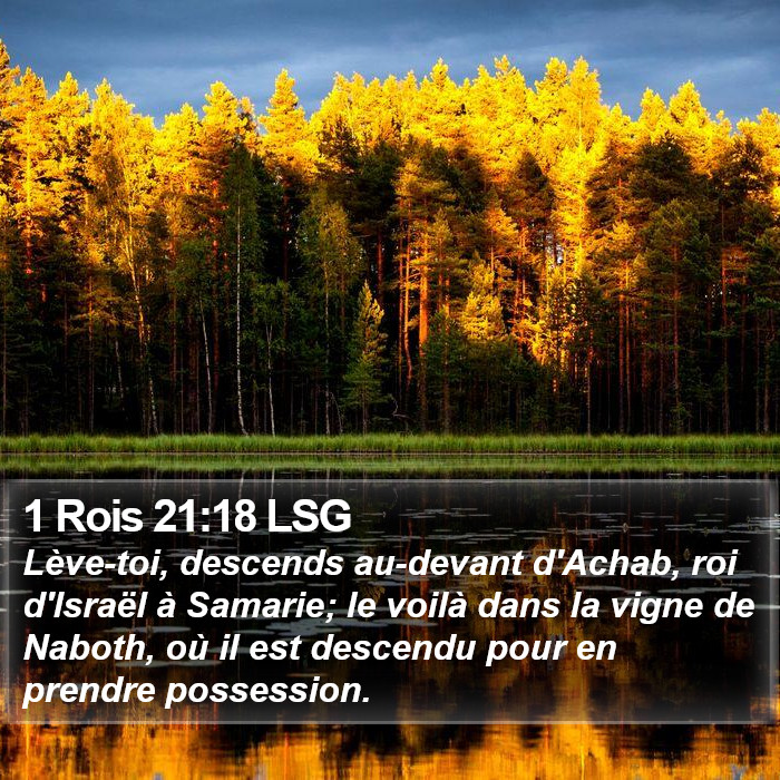 1 Rois 21:18 LSG Bible Study