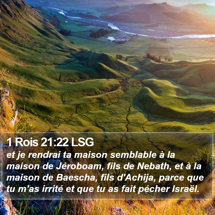 1 Rois 21:22 LSG Bible Study