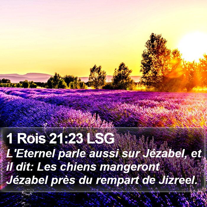 1 Rois 21:23 LSG Bible Study