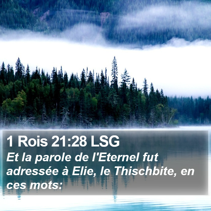 1 Rois 21:28 LSG Bible Study