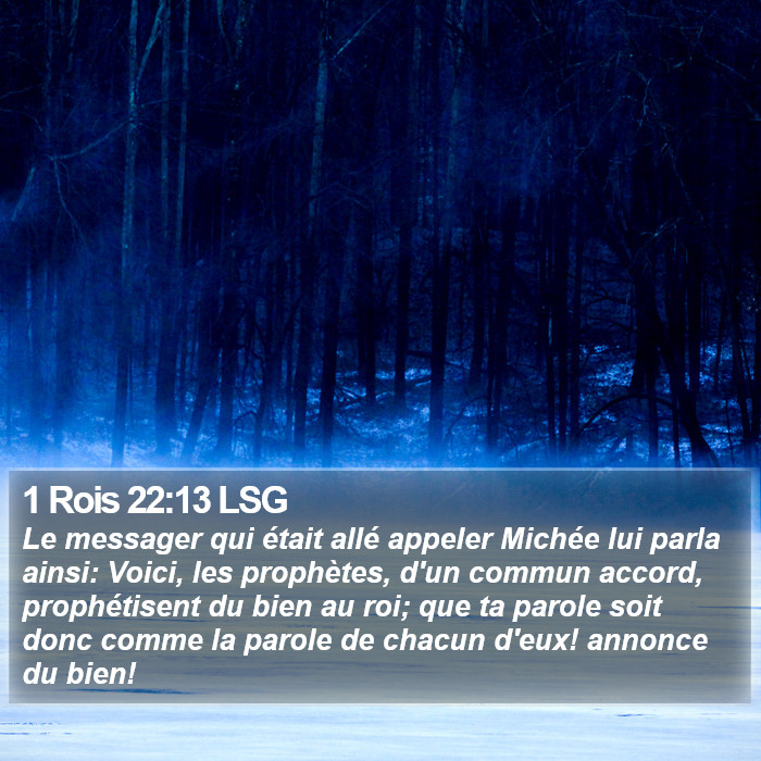 1 Rois 22:13 LSG Bible Study