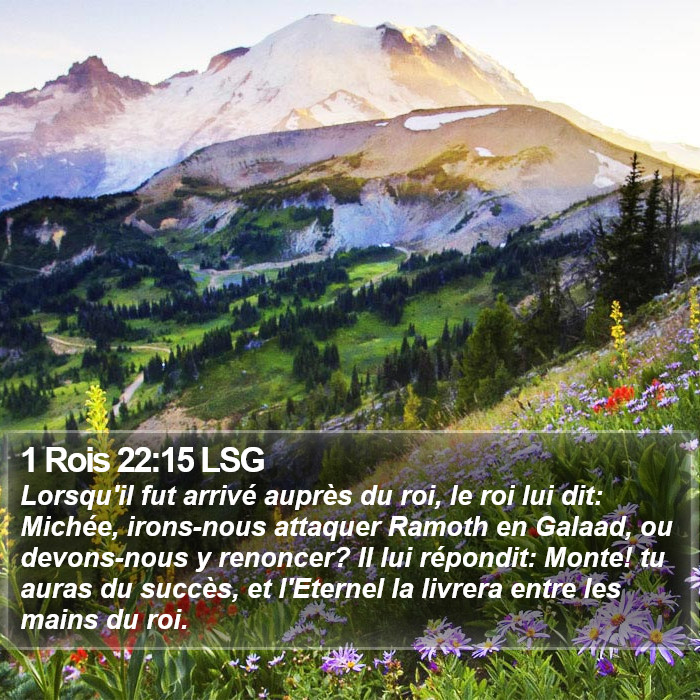 1 Rois 22:15 LSG Bible Study