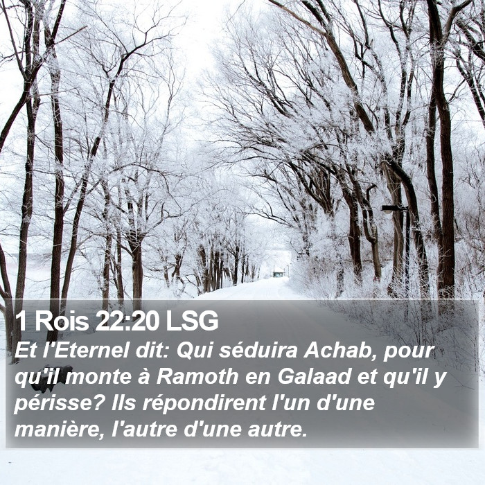 1 Rois 22:20 LSG Bible Study