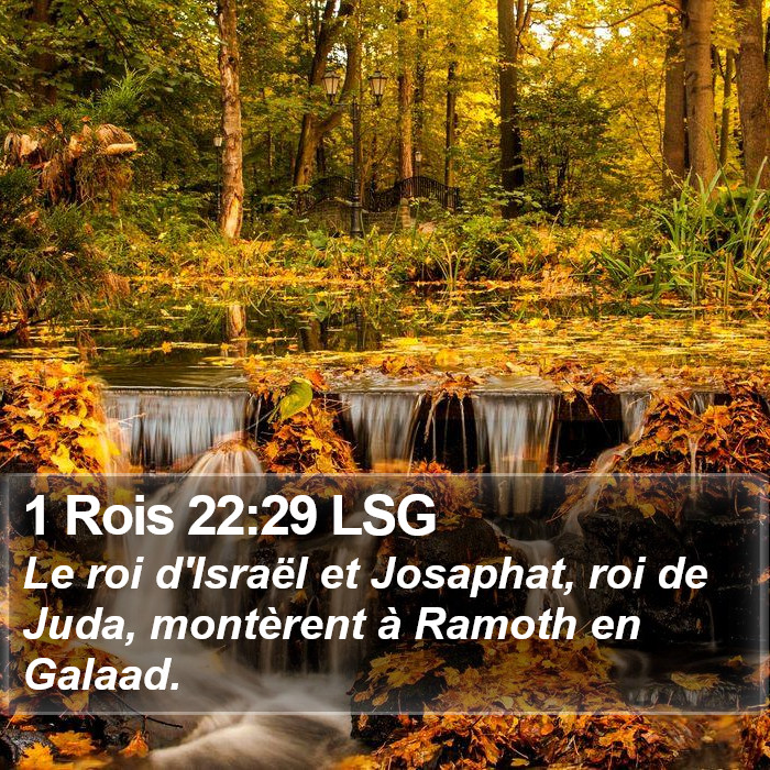 1 Rois 22:29 LSG Bible Study
