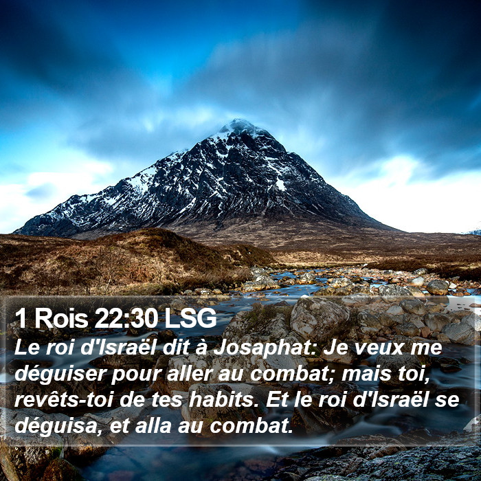1 Rois 22:30 LSG Bible Study