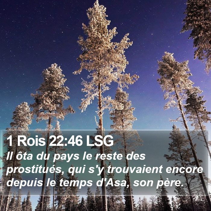 1 Rois 22:46 LSG Bible Study