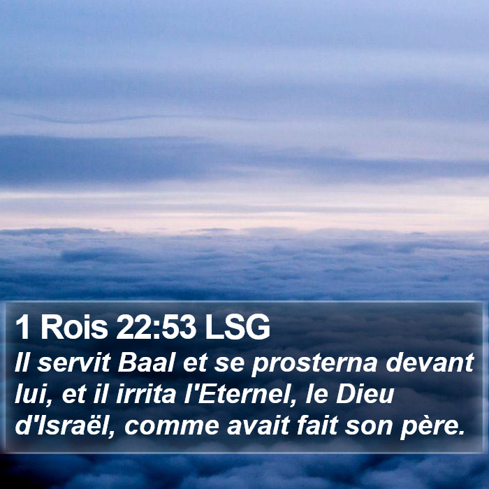1 Rois 22:53 LSG Bible Study