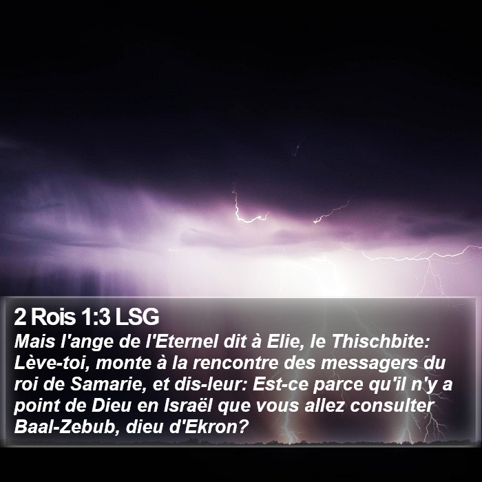 2 Rois 1:3 LSG Bible Study