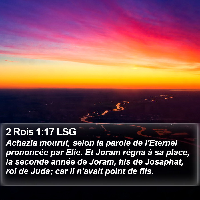 2 Rois 1:17 LSG Bible Study