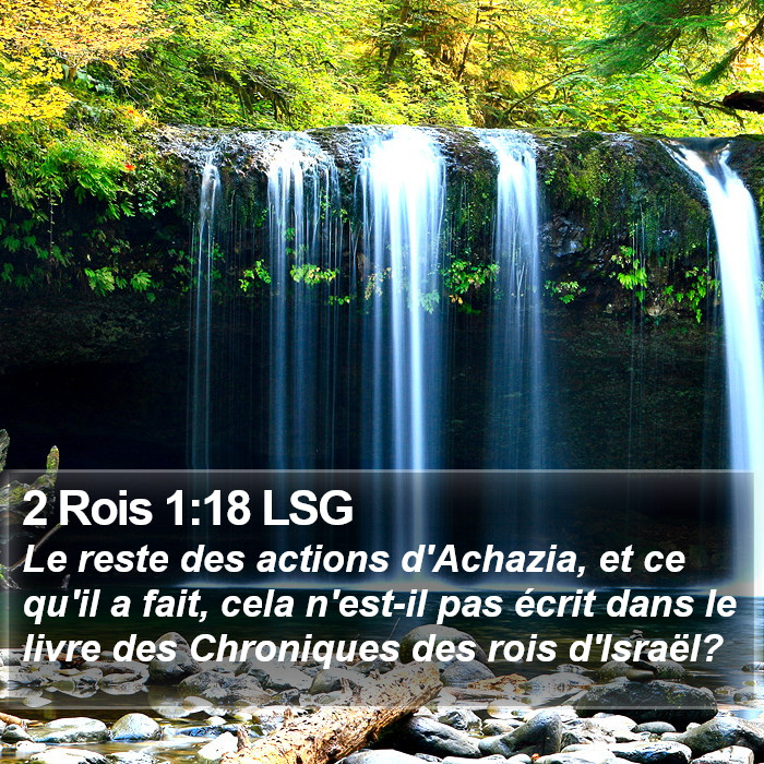 2 Rois 1:18 LSG Bible Study