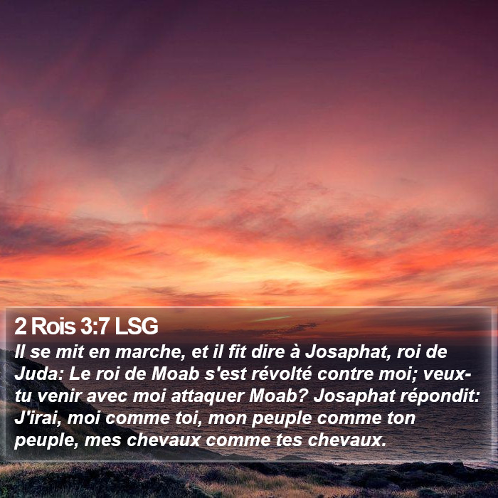 2 Rois 3:7 LSG Bible Study