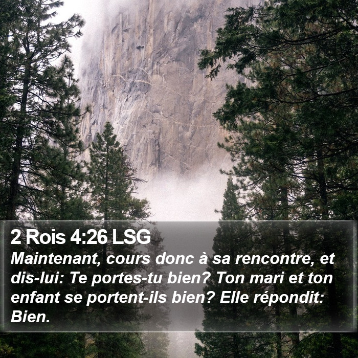 2 Rois 4:26 LSG Bible Study