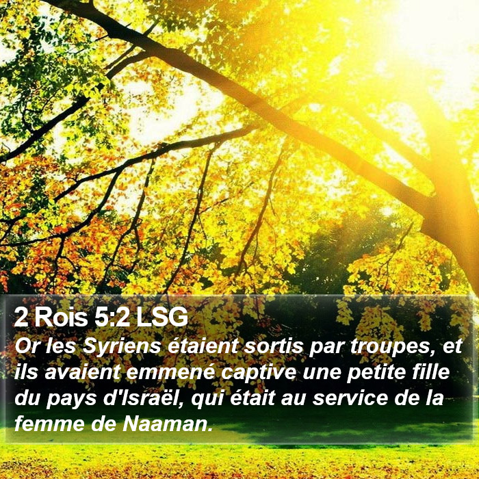 2 Rois 5:2 LSG Bible Study