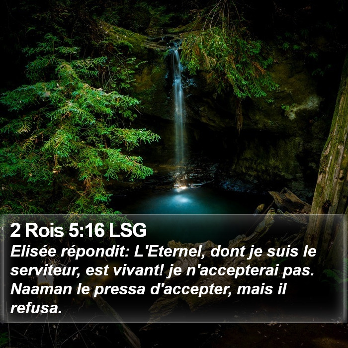 2 Rois 5:16 LSG Bible Study