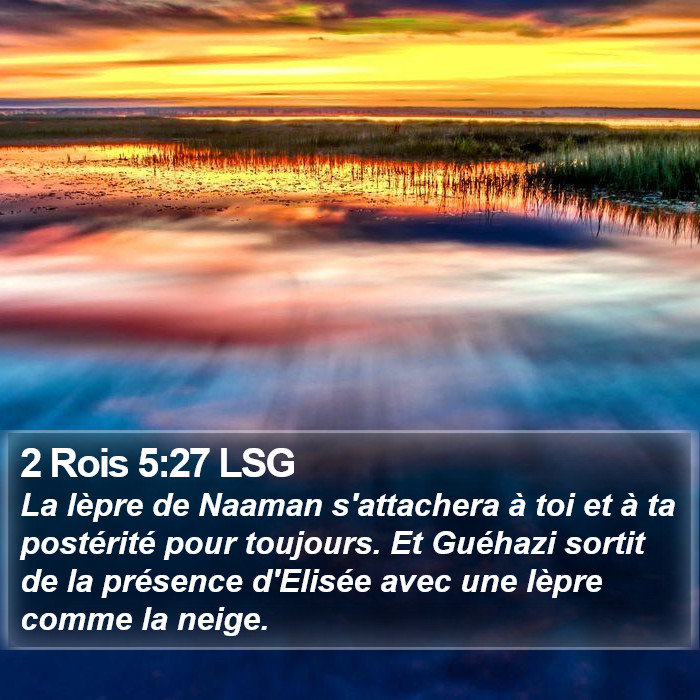 2 Rois 5:27 LSG Bible Study