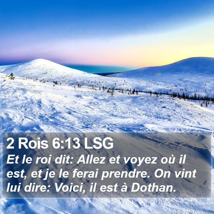 2 Rois 6:13 LSG Bible Study