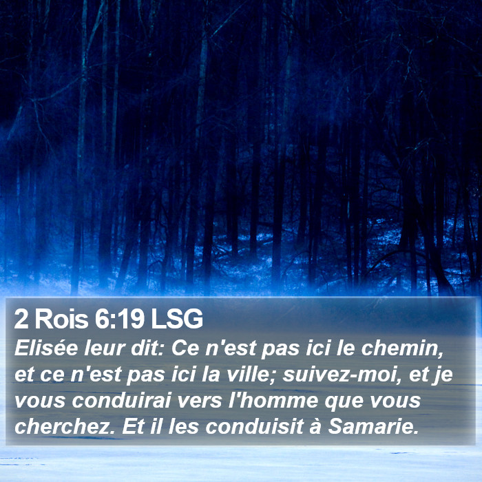 2 Rois 6:19 LSG Bible Study