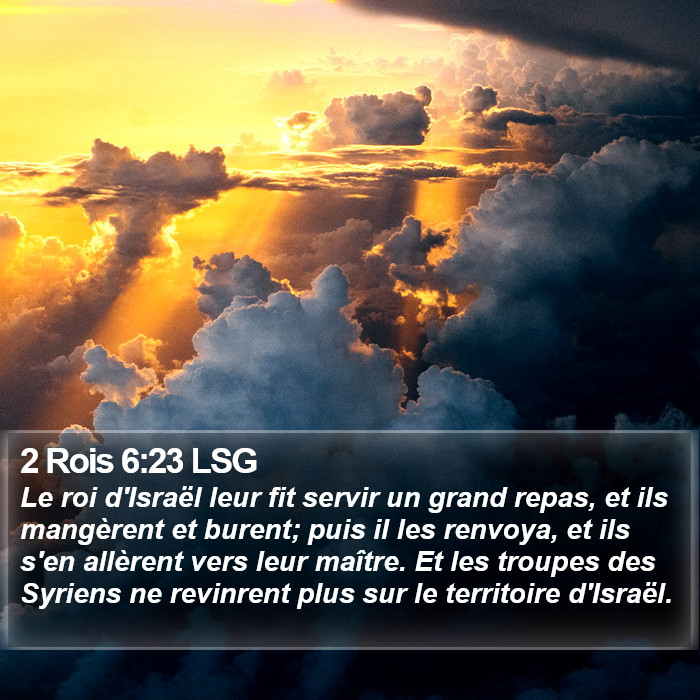 2 Rois 6:23 LSG Bible Study