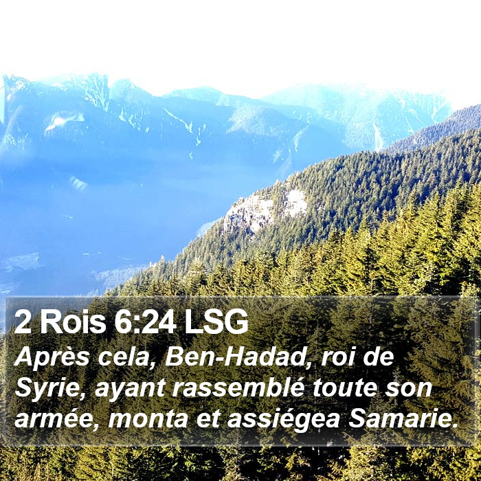 2 Rois 6:24 LSG Bible Study
