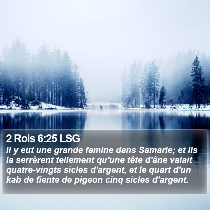 2 Rois 6:25 LSG Bible Study