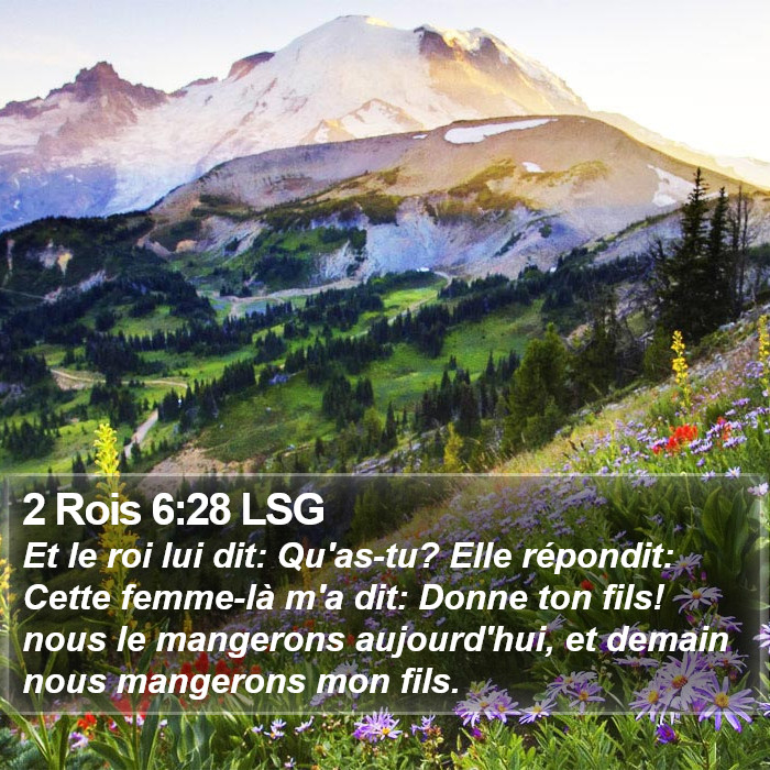 2 Rois 6:28 LSG Bible Study