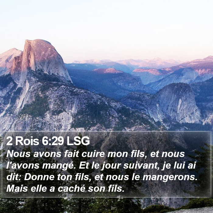 2 Rois 6:29 LSG Bible Study