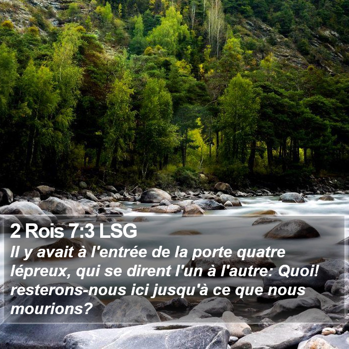 2 Rois 7:3 LSG Bible Study