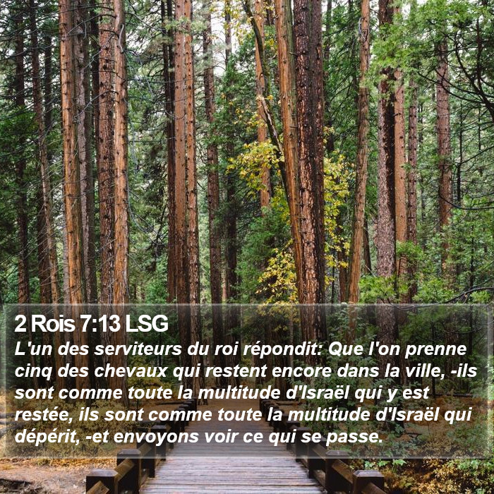 2 Rois 7:13 LSG Bible Study