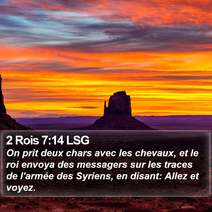 2 Rois 7:14 LSG Bible Study