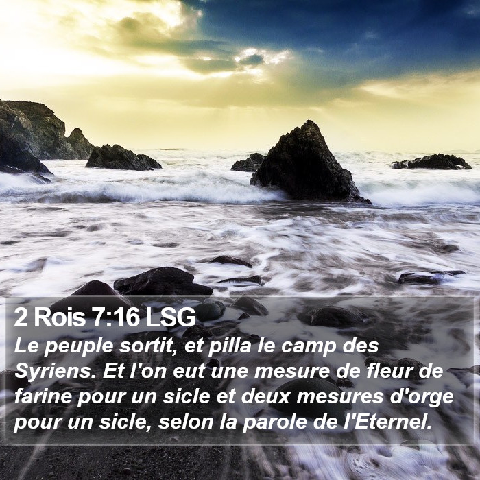 2 Rois 7:16 LSG Bible Study