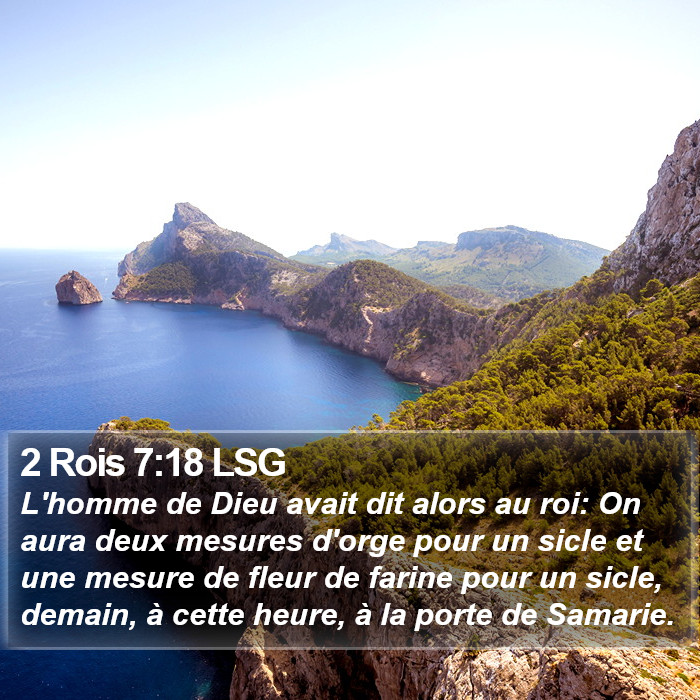 2 Rois 7:18 LSG Bible Study