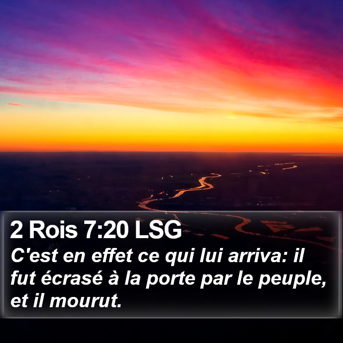 2 Rois 7:20 LSG Bible Study